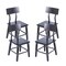 Flash Furniture Jackson Commercial Grade Rustic Black Industrial Wood Dining Chair, 4PK 4-XU-DG-W0236-BLK-GG - alternate 1